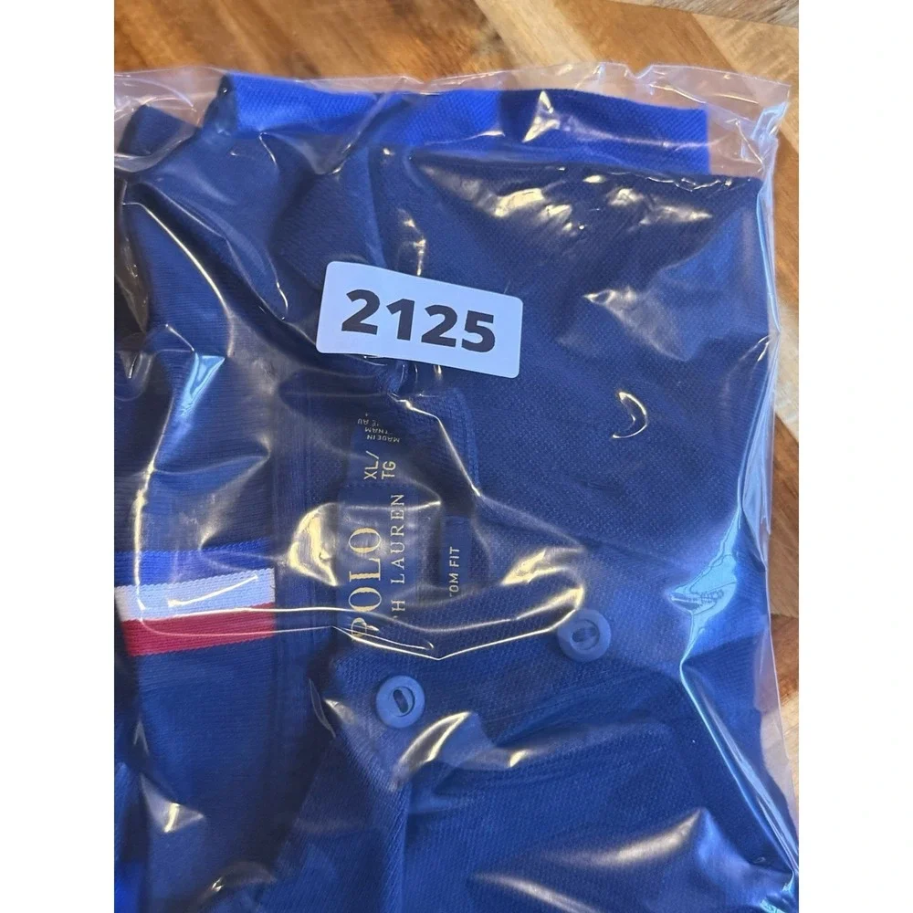 Mens Polo Ralph Lauren France FRA 16 Custom Fit Big Pony Polo Shirt XL Patch